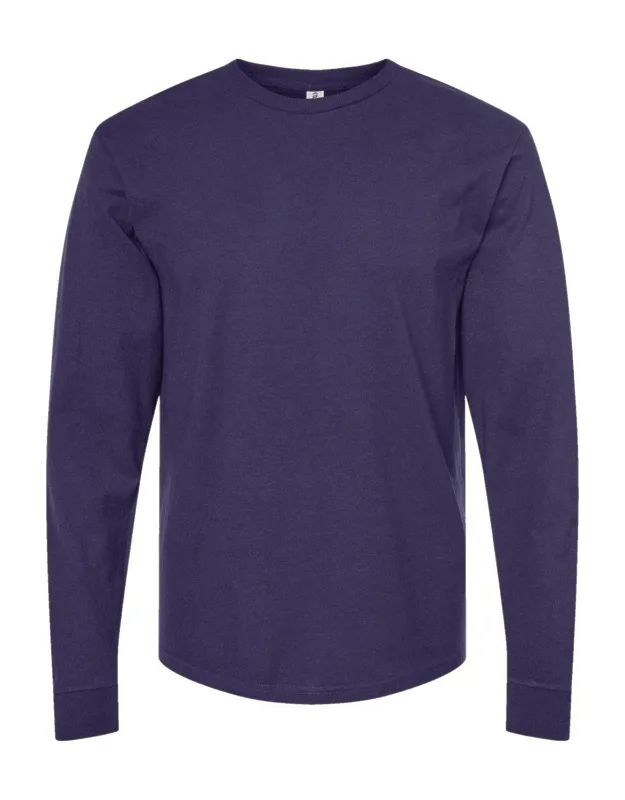 Jersey Long Sleeve T-shirt, 100% Ringspun Cotton, Reactive-dyed For Longer Lasting Color