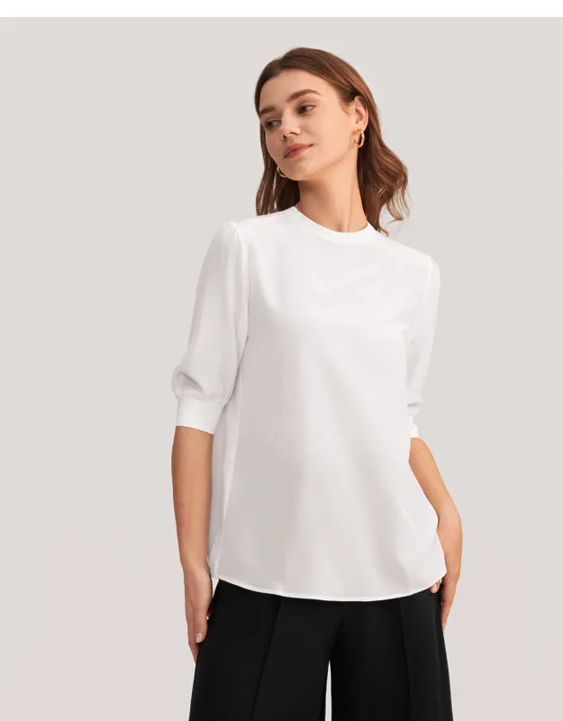 Elegant Casual Silk Tee