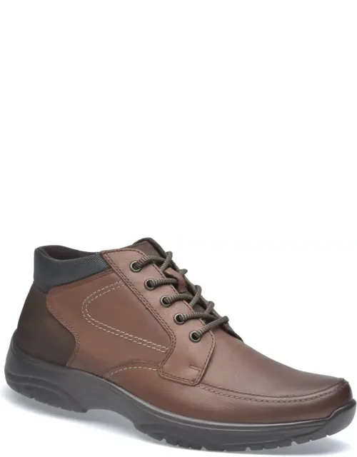 Boots Low Ankle Cowhide Leather Jonas In Bison With Cushioned Eyelits And Ergonomic Insole