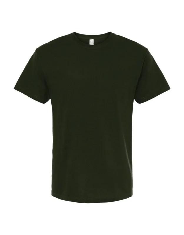 Gold Soft Touch T-shirt, 100% Cotton Preshrunk Jersey, Double Needle Sleeve And Bottom Hem