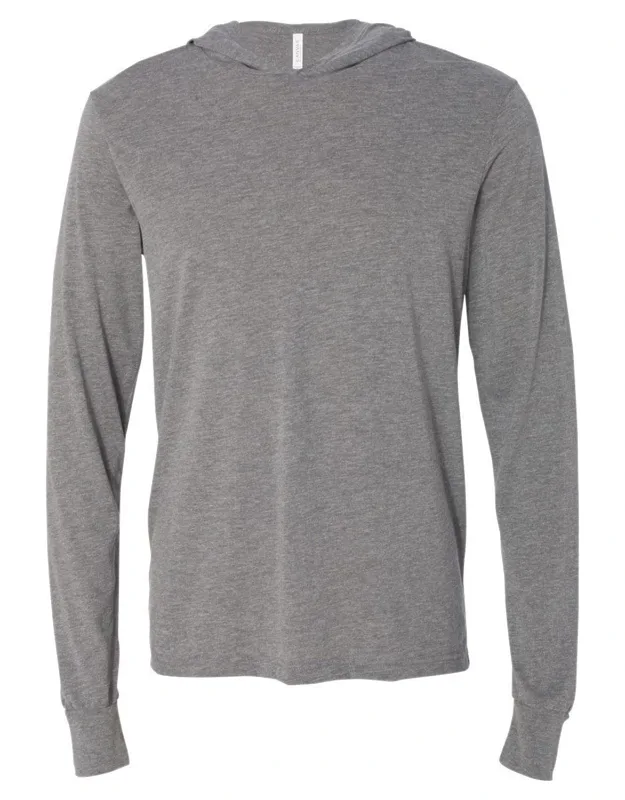 Jersey Hooded Long Sleeve Tee, 100% Airlume Combed And Ringspun Cotton, Retail Fit