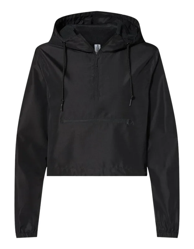 Lightweight Quarter-zip Pullover Crop Windbreakers