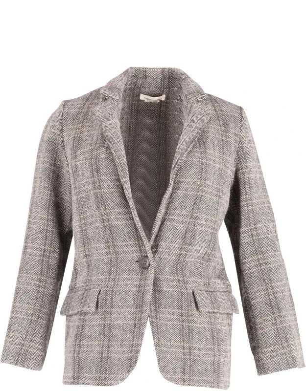 Herringbone Blazer In Wool