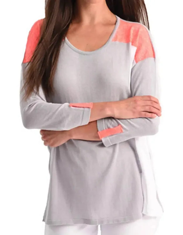 Color Block 3/4 Sleeve Top