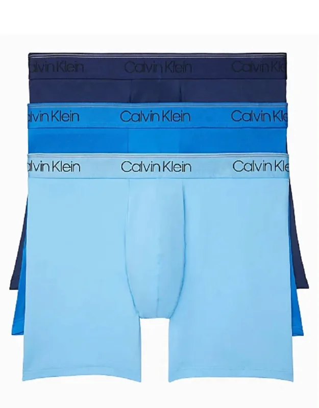 _boxer Briefs 3-pack Micro Stretch In /artesianblue/blue Paradise 3-pack Micro Stretch_
