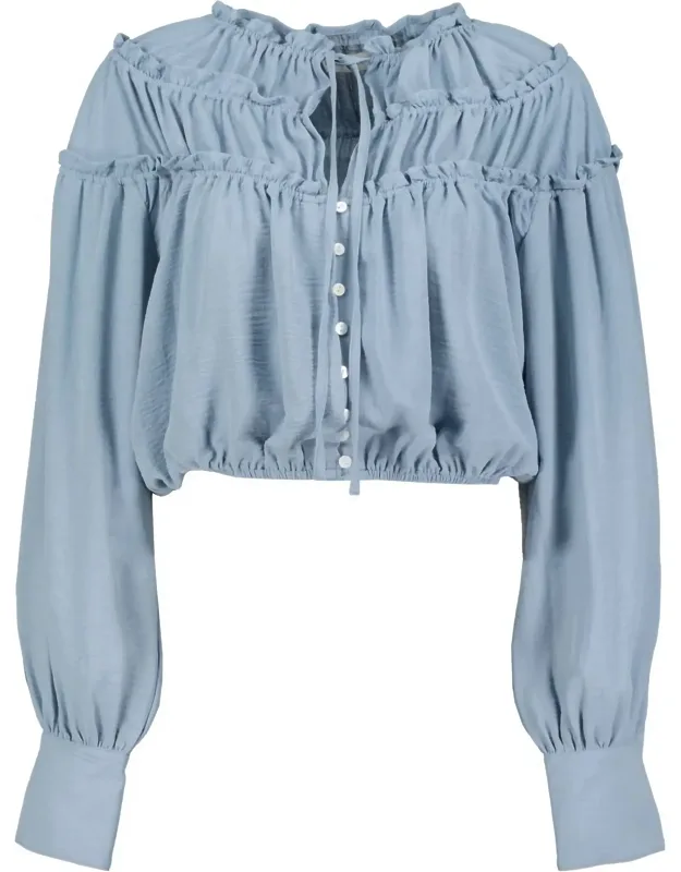 Ultra Boho Canyon Top With V Neckline And Self Tie