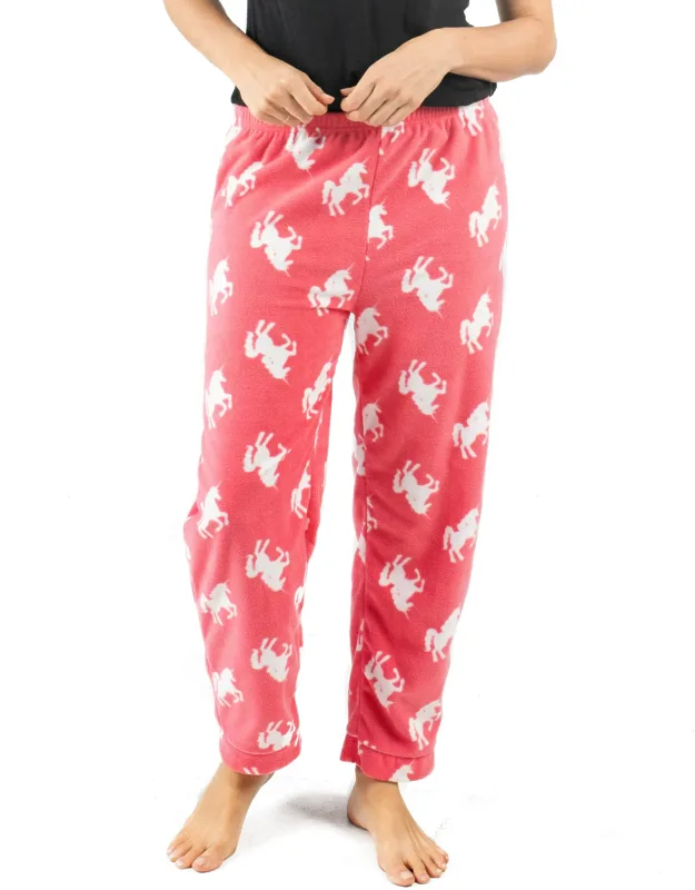 _fleece Pajama Pants With Breathable Elastic Waistband And Loose Fit_