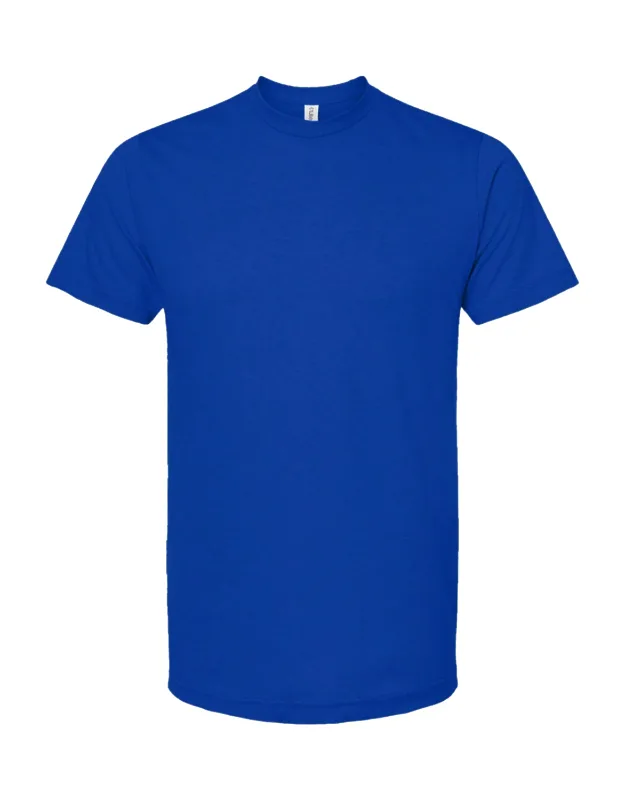 Tultex Poly-rich T-shirt With Ribbed Crewneck And Double-needle Stitching