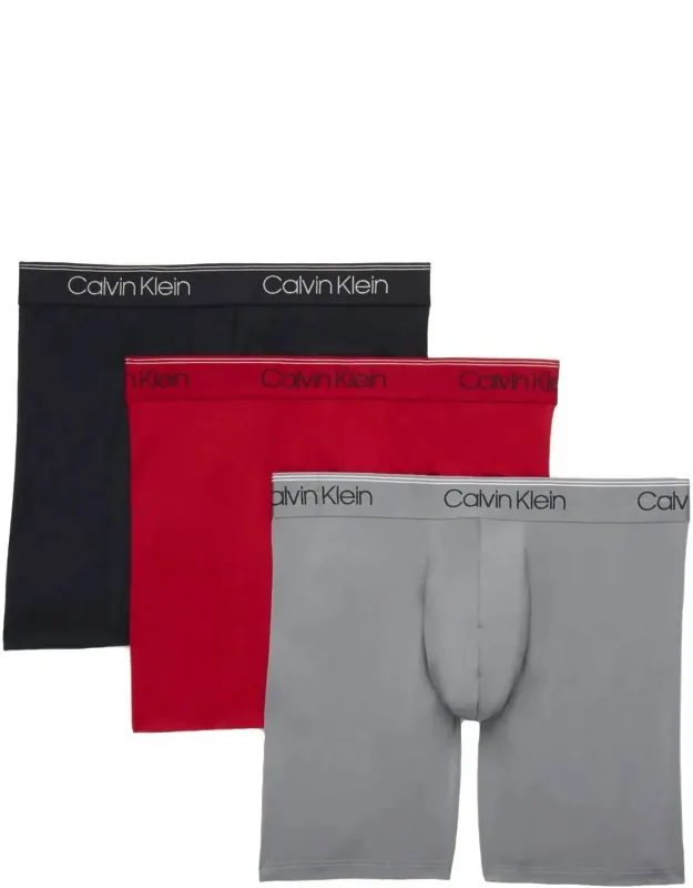 _boxer Briefs 3-pack Micro Stretch In Black/red/convoy Body-defining Fit, Added Stretch For Maximum Mobility