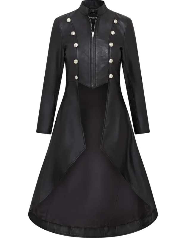 Gothic Full Length Edwardian Leather Coat