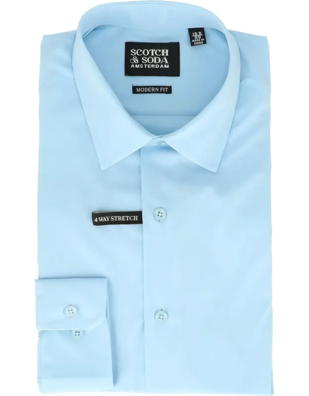 Light Blue Dress Shirt - Tailored Fit, Soft Cotton Fabric