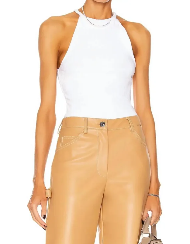 Braided Strap Halter Top