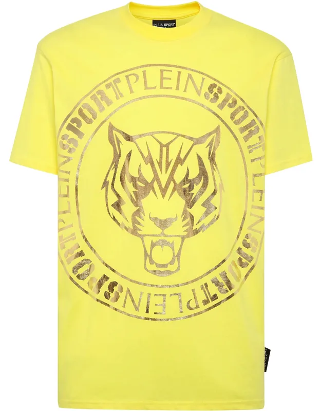 T-shirt Round Neck Ss With Maximum Comfort And Laminated Print Designs