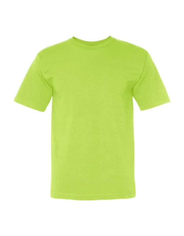 Bayside Usa-made 100% Cotton T-shirt, Pre-shrunk, Double-needle Stitched Sleeves
