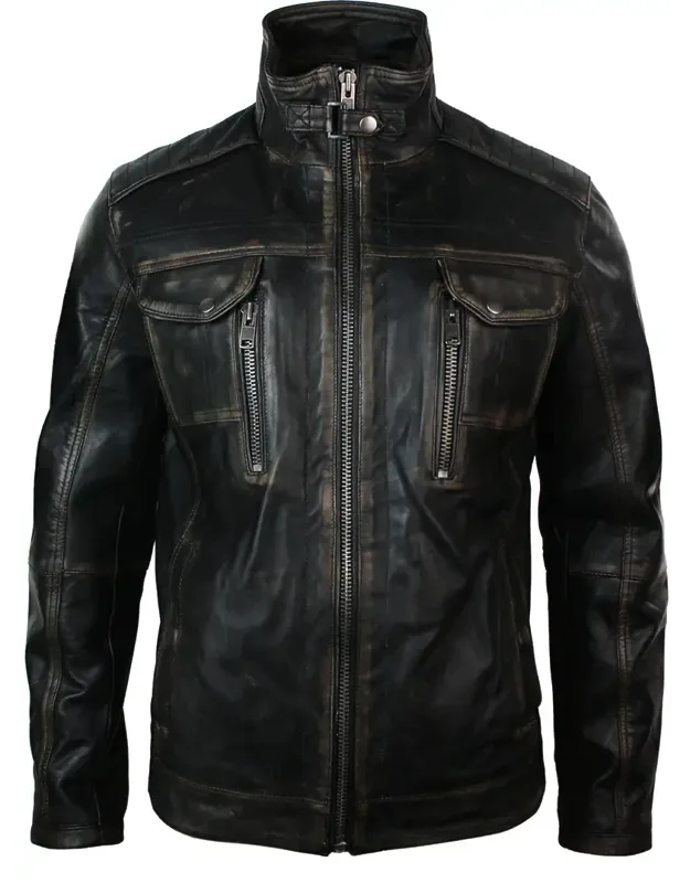 Washed Leather Jacket