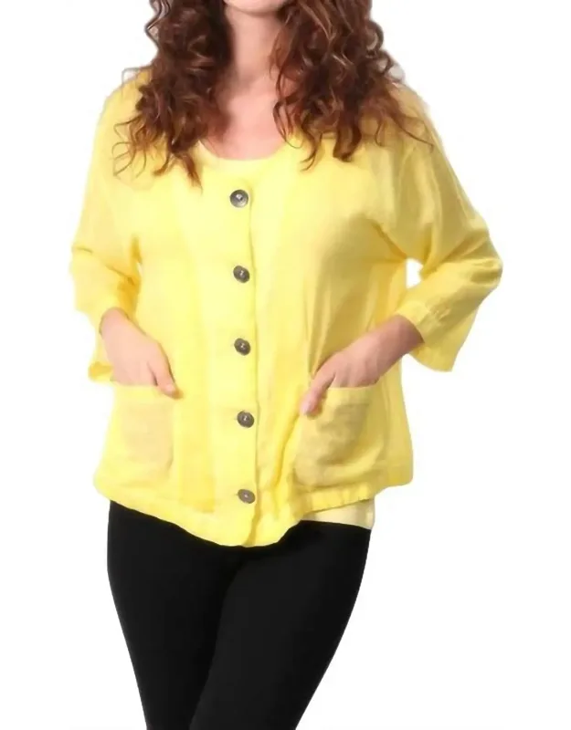 Oil Wash Pocket Cardigan