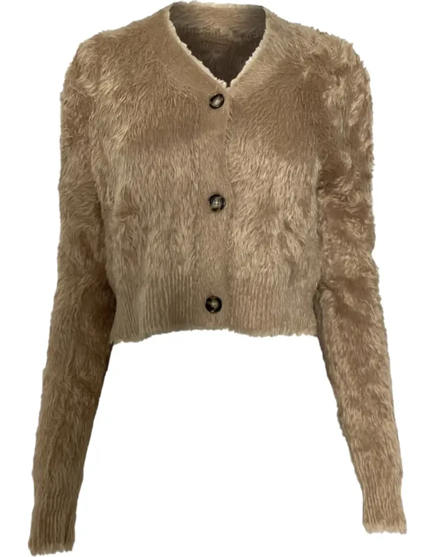 Brushed Cropped Cardigan