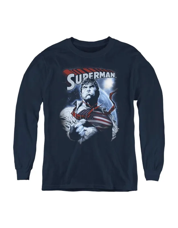 Superman Honor And Protect Long Sleeve Tee