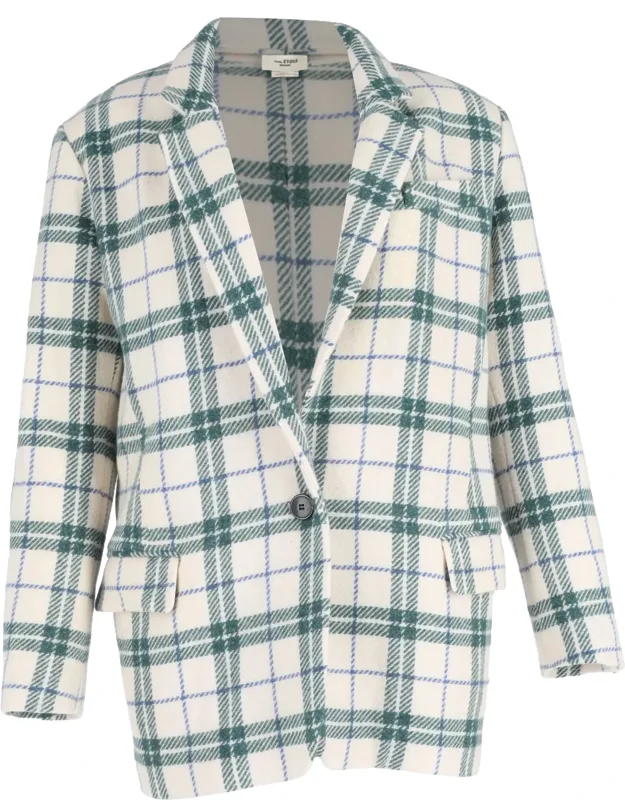 Checked Blazer In Wool