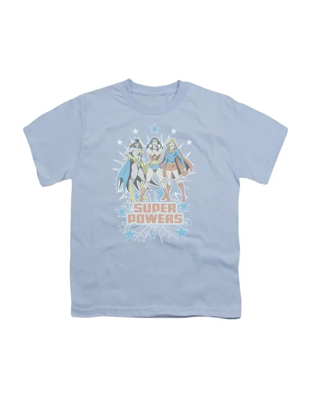Dc Comics Super Powers X3 Short Sleeve Youth Tee Stylish, Easy To Wear