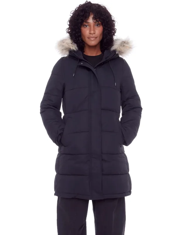 Aulavik Vegan Down (recycled) Mid-length Hooded Parka Coat