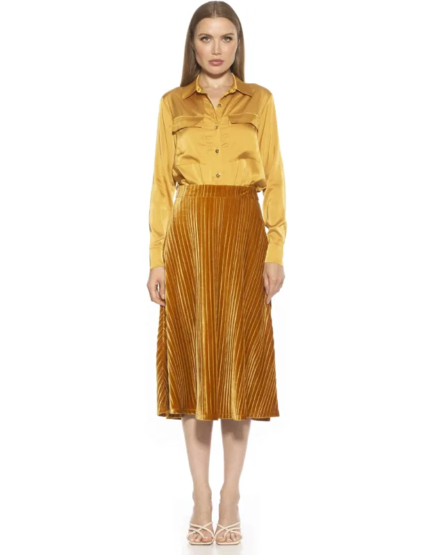Alaina Skirt Velvet Midi