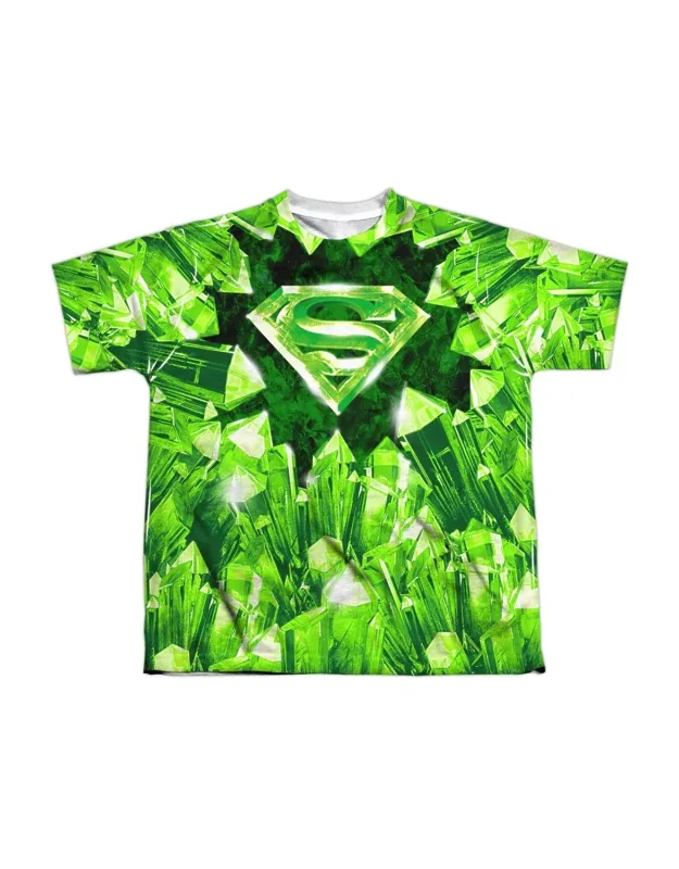 Superman Kryptonite Shield Short Sleeve Poly Crew Tee / T-shirt, Stylish For Everyday Wear