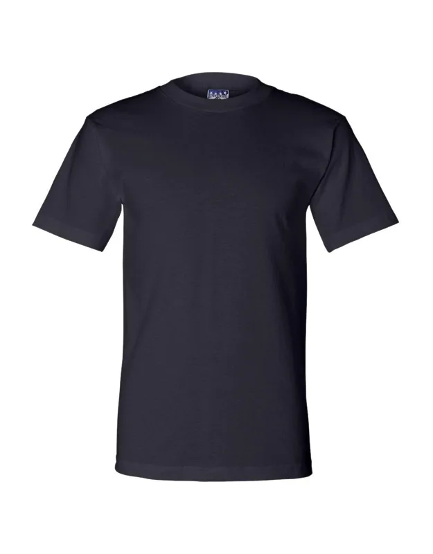 Bayside Union-made T-shirt, Pre-shrunk, Double-needle Stitched Sleeves