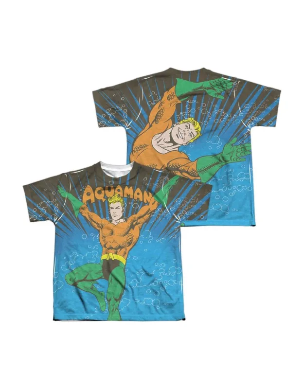 Dc Comics Underwater Sub Short Sleeve Youth Poly Crew Tee - Stylish For Everyday Wear