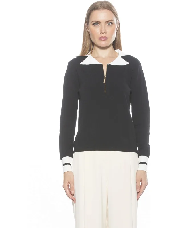 Wyatt Sweater - Contrast Collar, Contrast Trim