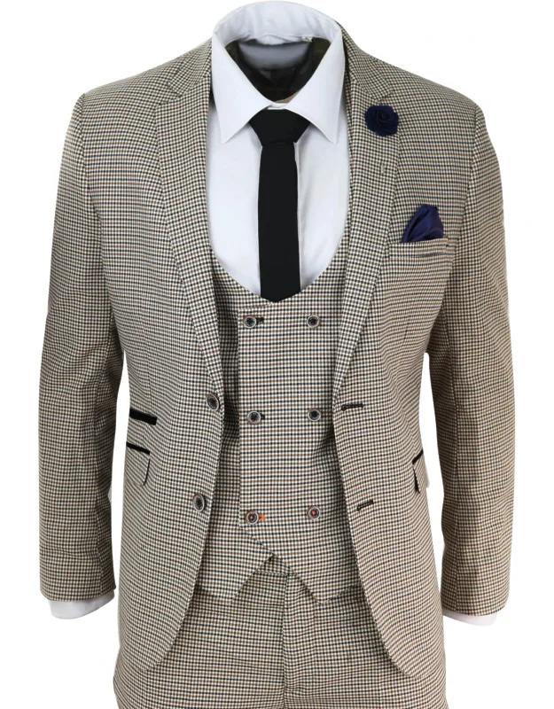 Elwood 3 Piece Suit Prince Of Wales Check