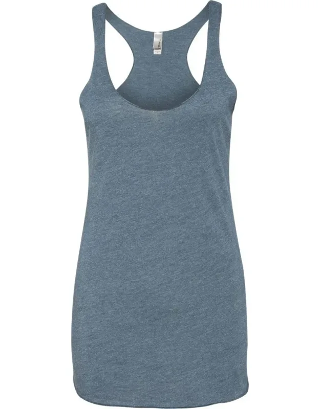 Next Level Triblend Racerback Tank - Fabric Laundered, Flatlock Finished Hems