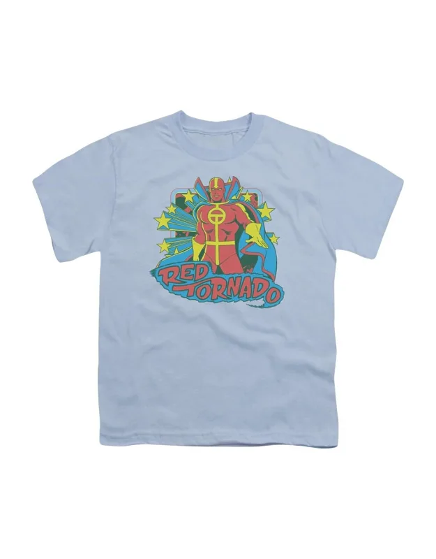 Dc Comics Red Tornado Stars Short Sleeve Tee - Stylish For Everyday Wear, 100% Cotton