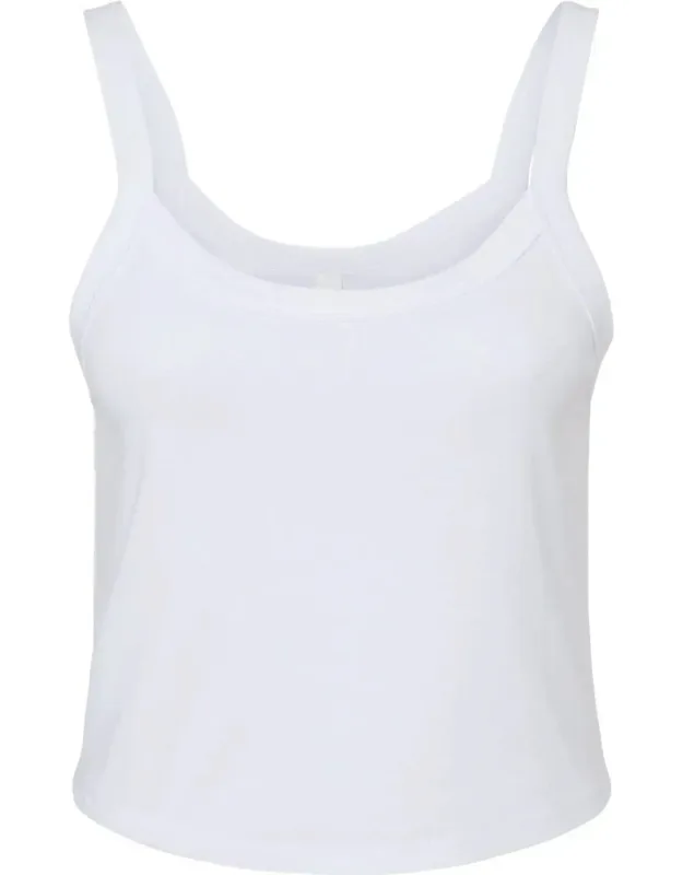 Micro Rib Spaghetti Strap Tank - Pre-shrunk, Fitted