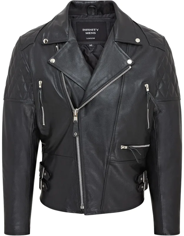 Cowhide Leather Brando Biker Jacket