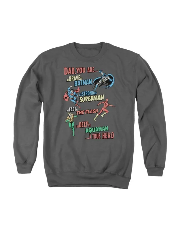 Justice League Of America Dad Hero Crewneck Sweatshirt