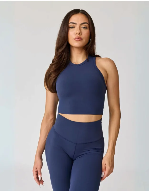 High Neck Crop Tank
