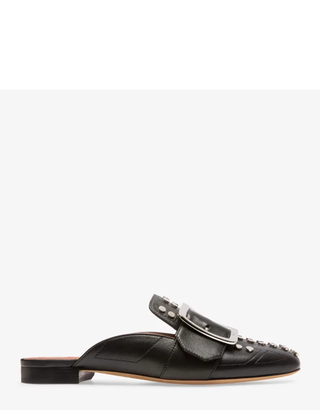 Janesse Leather Studded Mules