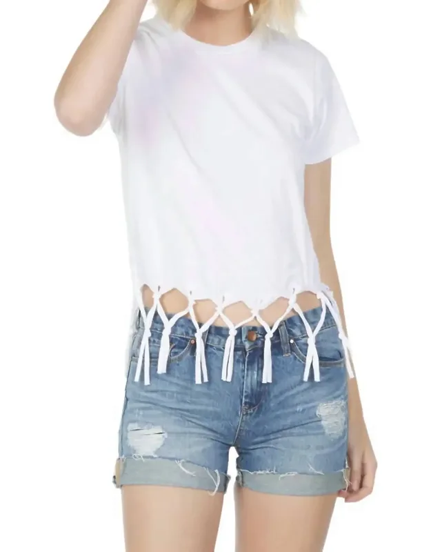 Darrow Tee With Tie Fringe