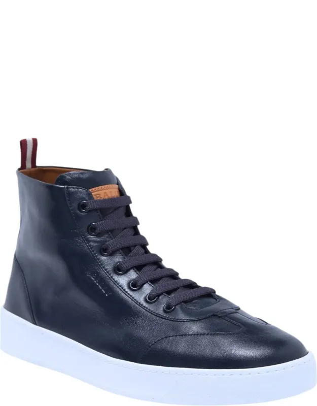 High-top Leather Sneakers