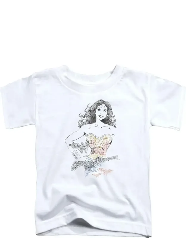 Dco Justice League Of America Wonder Woman Squiggles Short Sleeve Tee - Stylish Everyday Wear