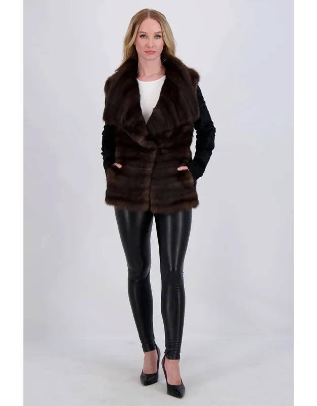 Horizontal Jacket With Lamb Sleeves