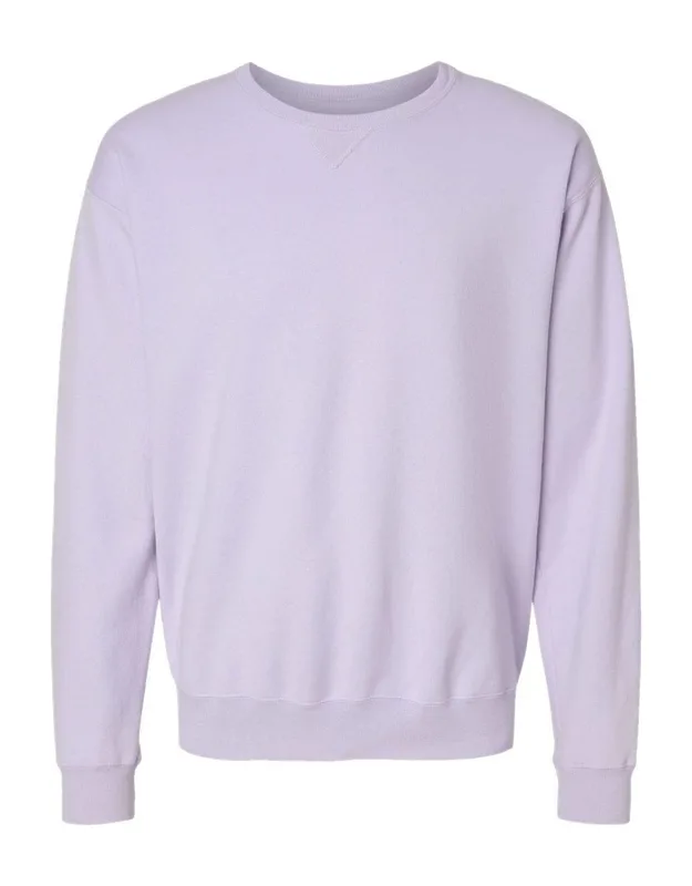 Comfortwash Crewneck Sweatshirt With Ribbed V-notch And Double-needle Coverstitching