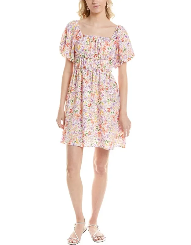 Puff Sleeve Mini Dress