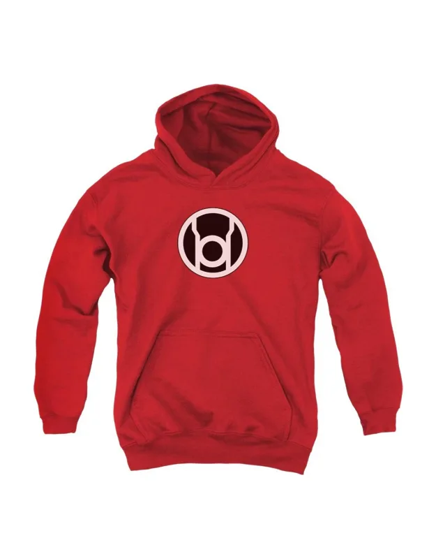 Green Lantern Red Lantern Logo Youth Pull Over Hoodie / Hooded Sweatshirt