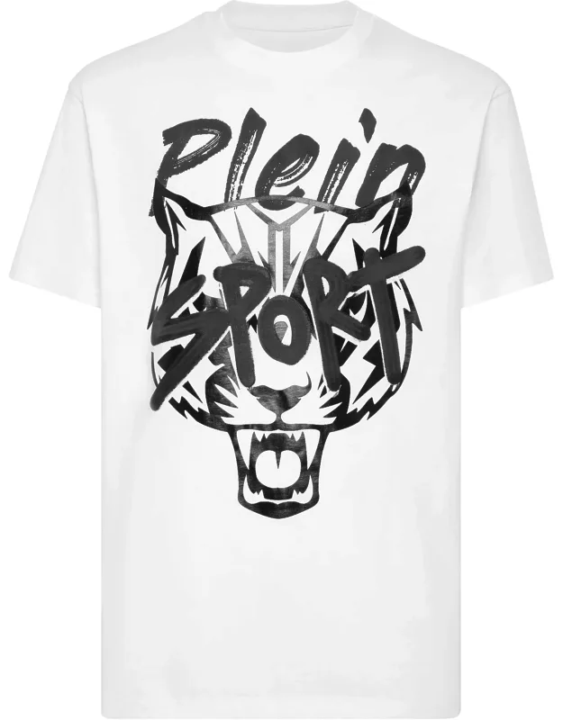 T-shirt Round Neck Stencil Tiger - Maximum Comfort, Graffiti Print Designs