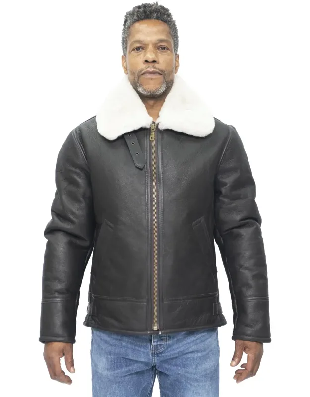 Hartland B3 Aviator Jacket With Premium Sheepskin And Ykk Zipper