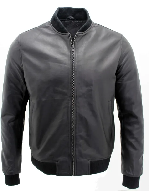Varsity Classic Leather Bomber Jacket