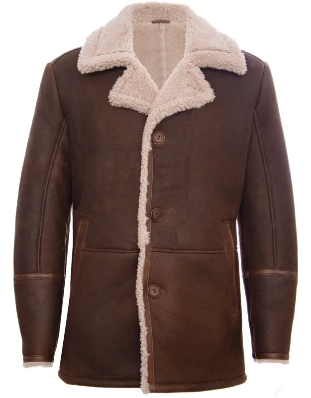 Crombie Jacket-brisbane With Woollen Fleece Lining And Fully Closable Collar