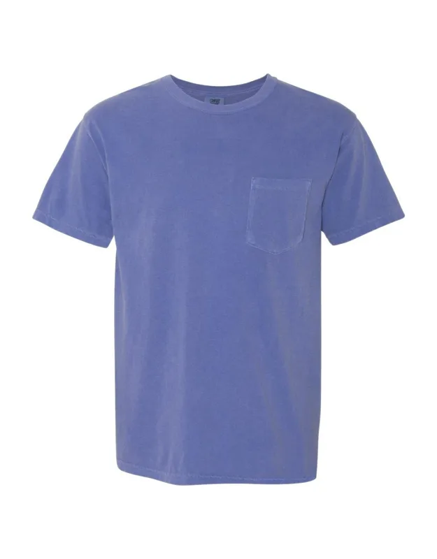Heavyweight Pocket T-shirt - Garment-dyed Soft Fabric, Relaxed Fit